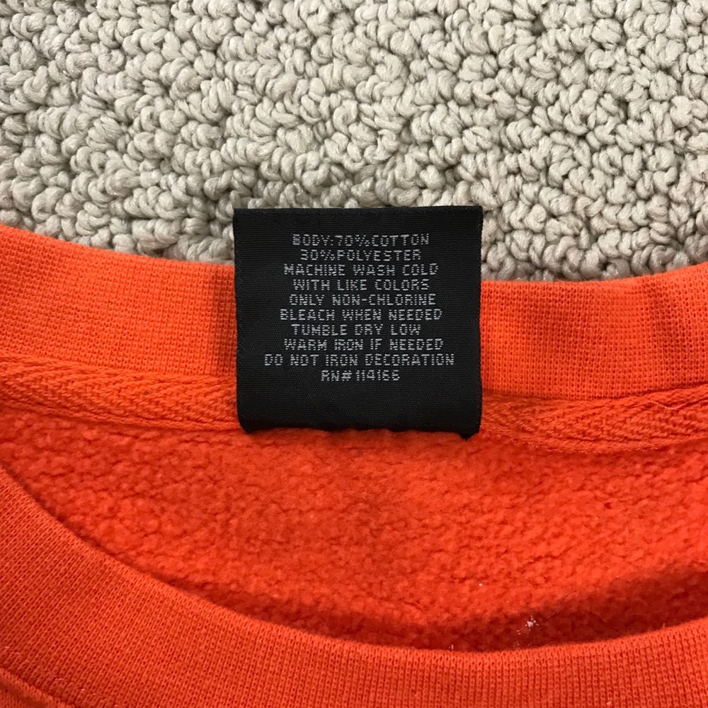 Colosseum Oklahoma State Cowboys Mens Orange Crewneck Sweatshirt OSU Size M - Picture 5 of 8